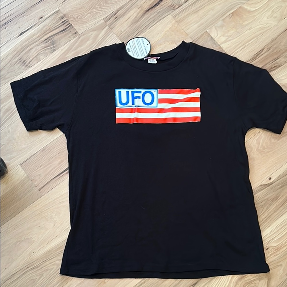 Vintage Rave Y2K knit T-shirt (UFO Jeans brand) The original EDM Festival brand!